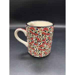 Nakkas Cini Hand Painted in Turkey Embossed Turkish Coffee Mug with Tag